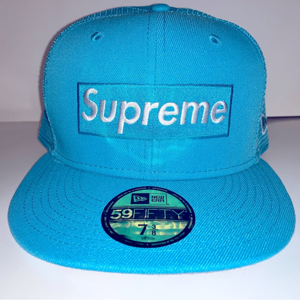 NWT Teal New Era Supreme Logo 6-panel Fitted Cap
